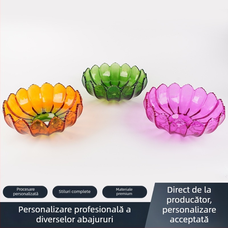 Abajur din sticla pentru candelabru, personalizat, pentru ferestre erker, decor de restaurant, culoare verde închis-amber, pentru hol.