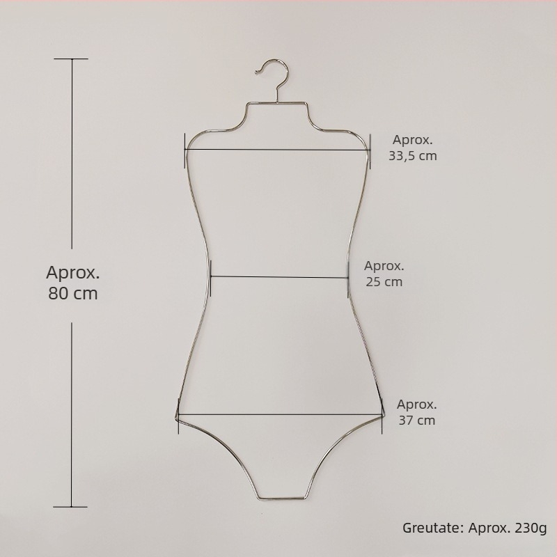 Cuier auriu pentru bikini și costume de baie, pentru afișaj