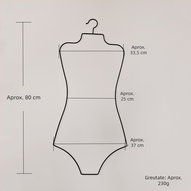 Cuier auriu pentru bikini și costume de baie, pentru afișaj
