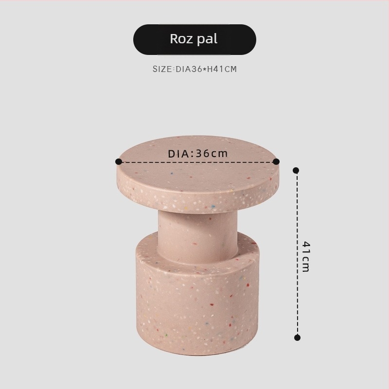  Masă laterală în stil nordic, rotundă pentru spații mici, măsuță de cafea rotundă, design modern minimalist