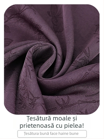 Set din două piese pentru femei de vârstă mijlocie și vârstnice, în stil chinezesc, mâneci trei sferturi
