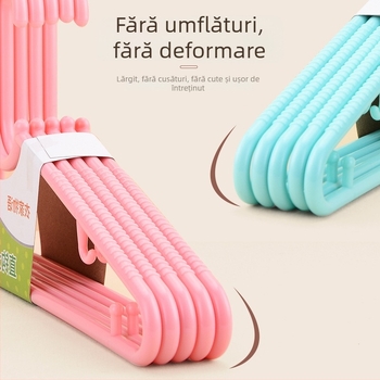 Umeraș din plastic solid, îngroșat, dimensiune mare, pentru garderobă