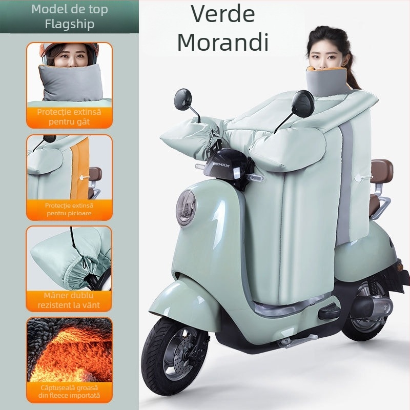 Cuvertură pentru parbrizul mașinii electrice, căptușită cu fleece, groasă și rezistentă la vânt