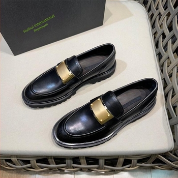 Mocasini bărbați din piele de vițel, simpli și eleganți, ușori și comozi, design retro cu șiret, pantofi din piele pentru business casual