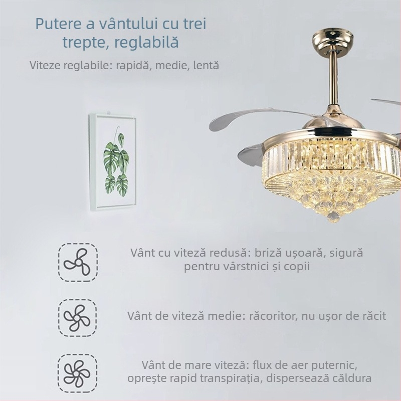 Telecomandă fără fir universală pentru ventilatorul de tavan și lumină — montaj discret, controlul vitezei și temporizare