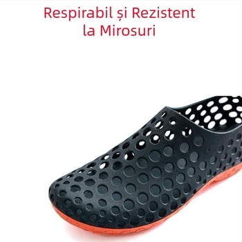 Sandale din cauciuc pentru bărbați, perforate, antiderapante, casual de vară