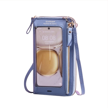 Geantă pentru telefon cu ecran tactil, portofel transparent, crossbody, accesoriu la modă și versatil