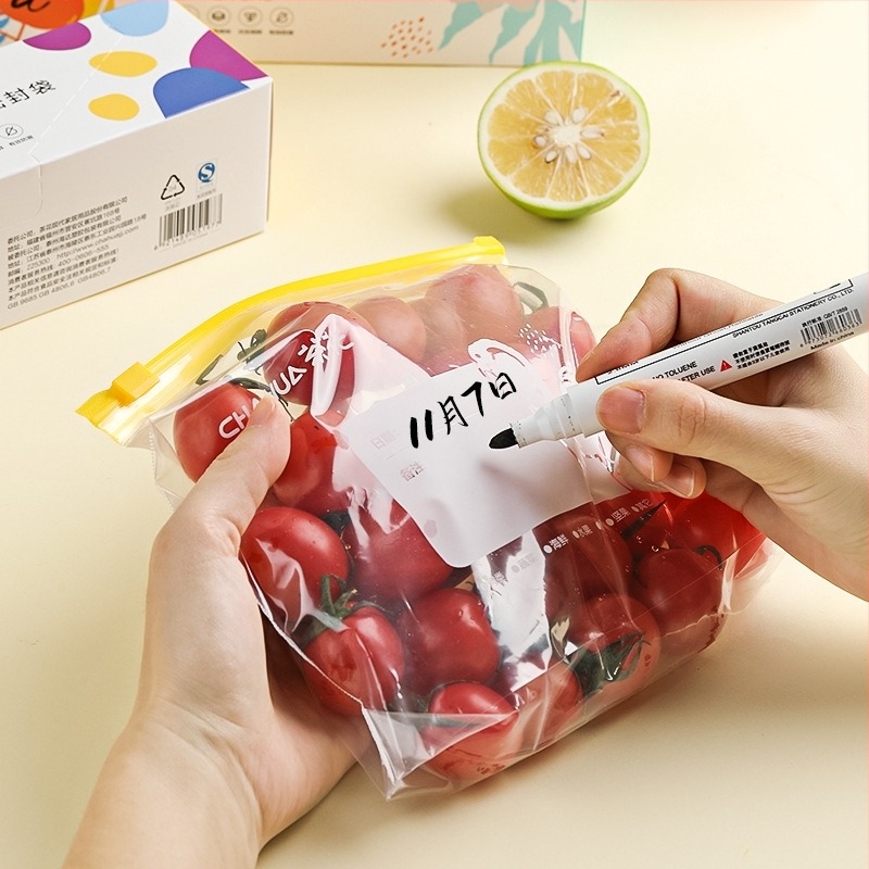Camellia Serie Biologică: Pungă cu fermoar ușor de închis pentru depozitare în frigider a alimentelor proaspete și congelate, pungă 3D compactă