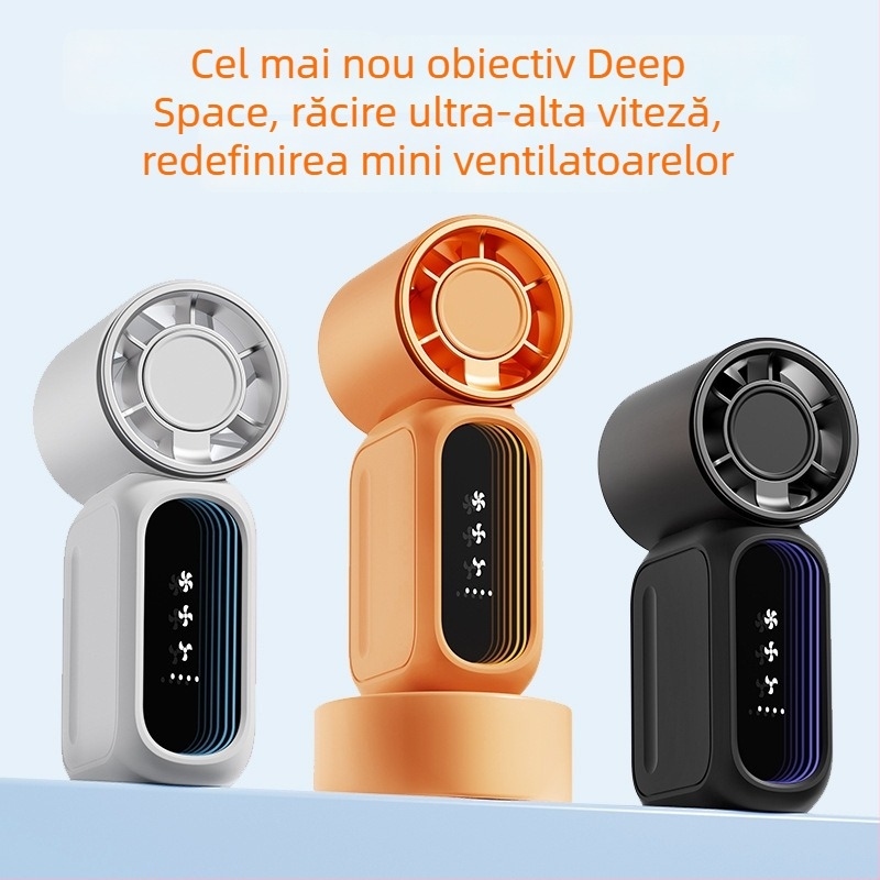 Bowijie mini ventilator de buzunar – USB reîncărcabil, fără palete, 3 viteze, baterie încorporată 2000–4000mAh, portabil