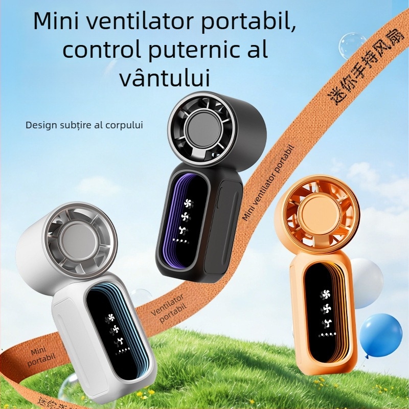 Bowijie mini ventilator de buzunar – USB reîncărcabil, fără palete, 3 viteze, baterie încorporată 2000–4000mAh, portabil