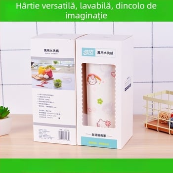 Șervețele de bucătărie din material nețesut, o singură folosință, imprimeu cu desene animate, lavete de curățare multifuncționale, 25×25 cm, 60 buc.