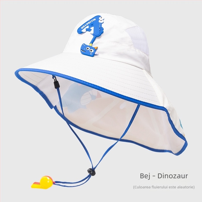 Șapcă de soare pentru copii cu boruri mari, protecție UV, respirabilă, stil pescăresc, vară