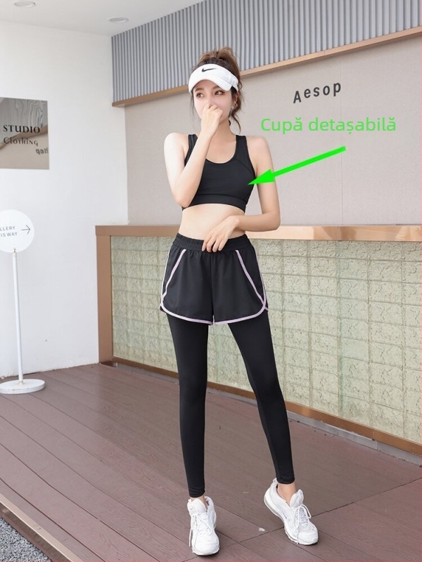 Set de haine sport pentru femei, primăvară și toamnă, yoga și fitness, croială lejeră, mâneci lungi, uscare rapidă