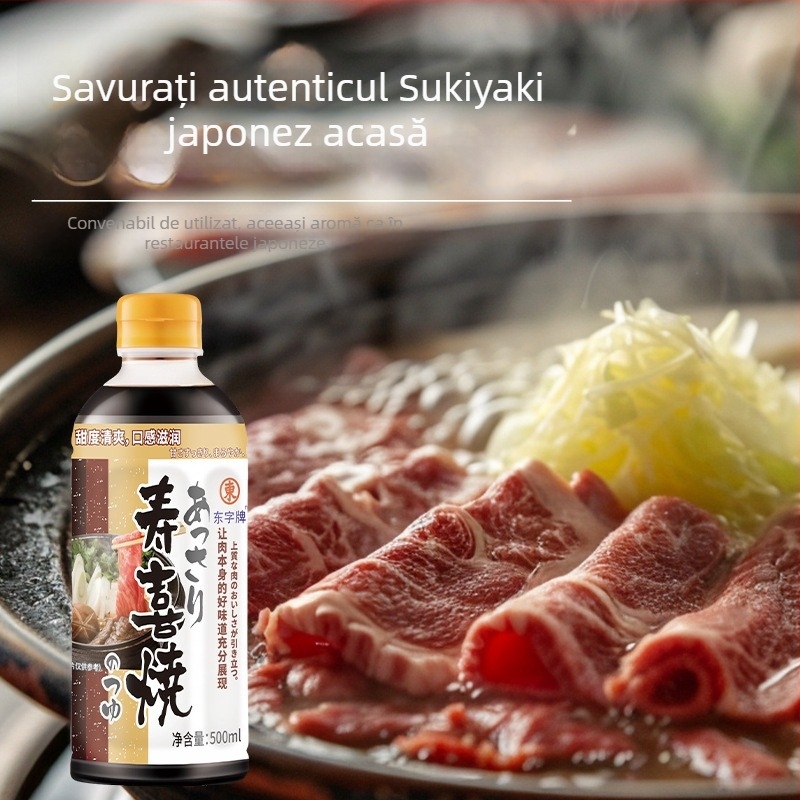 Sos Sukiyaki pentru hot pot, condiment pentru sukiyaki, bază de sos de soia 500 ml