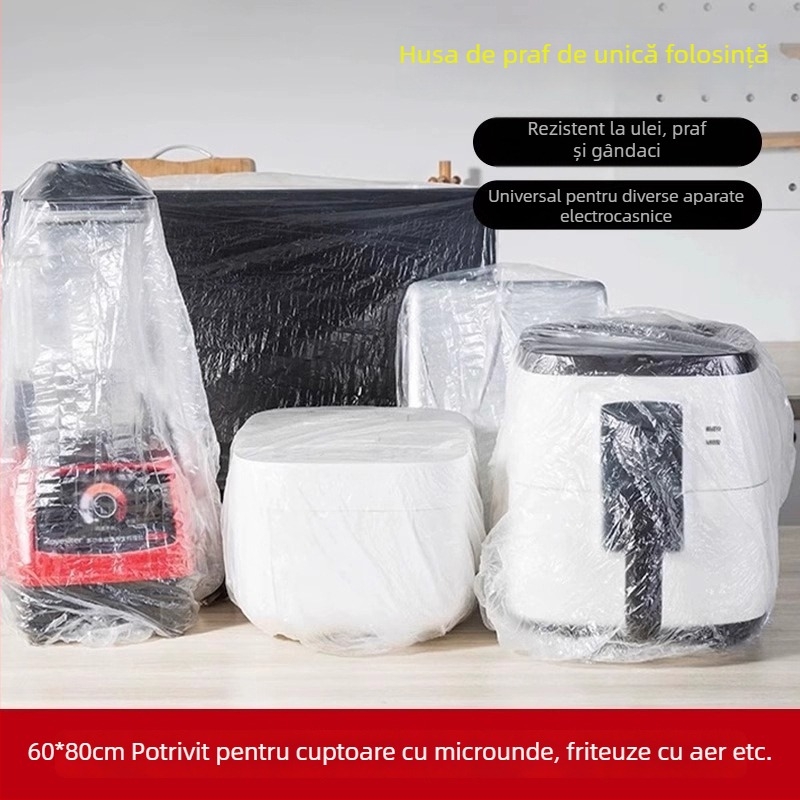 Husă de praf transparentă extra-large, groasă, pentru protecție universală cu acoperire completă a electrocasnicelor