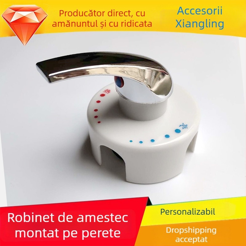 Valvă de amestec pentru boiler electric, montat pe perete, accesorii de duș, mâner din plastic cromat