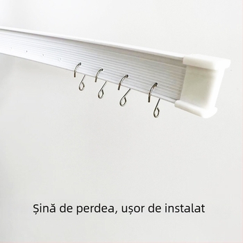 Șină curbată, cu utilizare dublă, pentru perdele din mărgele, perdele cu mărgele cristal, perdea perforată pentru ușă