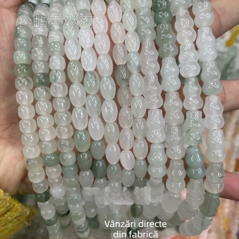 Mărgele din jad Ice Jade, Jad Tianșan pentru bijuterii DIY, mărgele spacer 8 mm, rotunde, semifabricate
