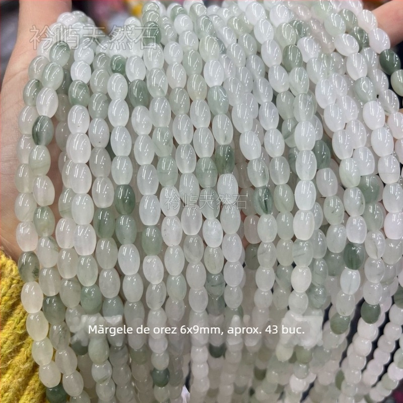 Mărgele din jad Ice Jade, Jad Tianșan pentru bijuterii DIY, mărgele spacer 8 mm, rotunde, semifabricate