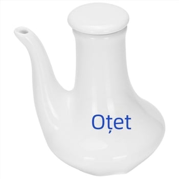 Set ceramic alb: recipiente pentru sos, oțet și ulei; recipient pentru sos de soia; borcane pentru condimente