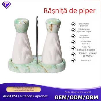 Râșniță de piper manuală multifuncțională și râșniță de sare de mare, recipient pentru condimente, ustensilă de bucătărie