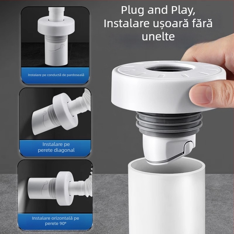 Submarine kit etanșare scurgere chiuvetă – inel anti-odor și capac de închidere a canalului