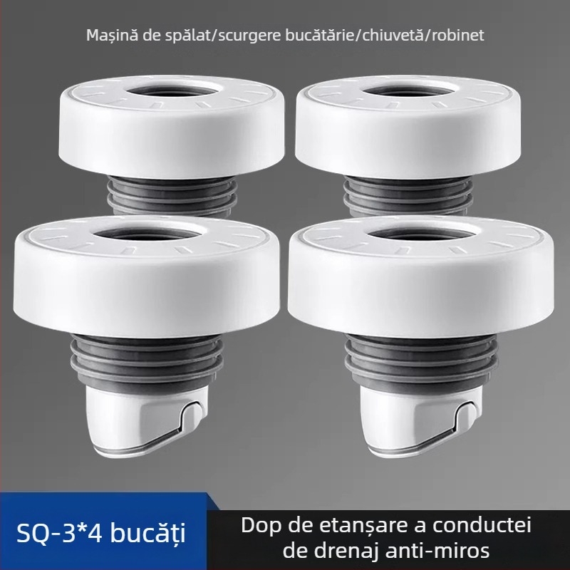 Submarine kit etanșare scurgere chiuvetă – inel anti-odor și capac de închidere a canalului