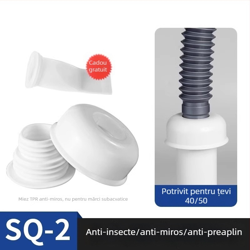 Submarine kit etanșare scurgere chiuvetă – inel anti-odor și capac de închidere a canalului
