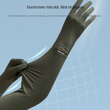Mâneci de protecție solară pentru femei, vară, anti-UV, țesătură Ice, ușoare, lungi pentru plimbări în aer liber
