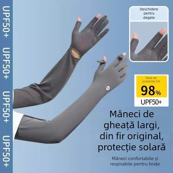 2025 Mănuși lungi de protecție solară cu manșete din ice silk pentru condus și ciclism