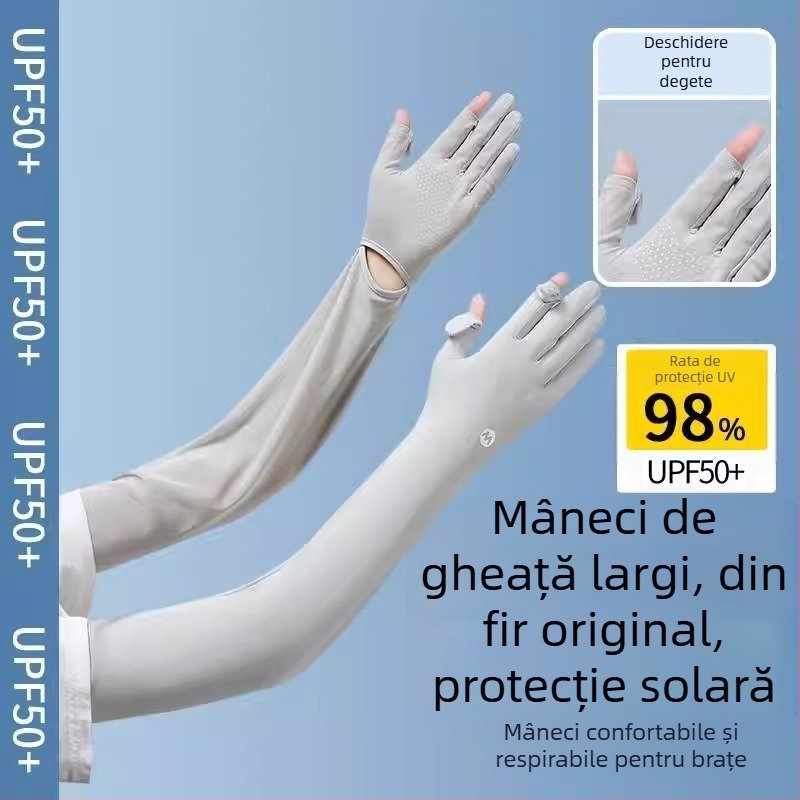 2025 Mănuși lungi de protecție solară cu manșete din ice silk pentru condus și ciclism