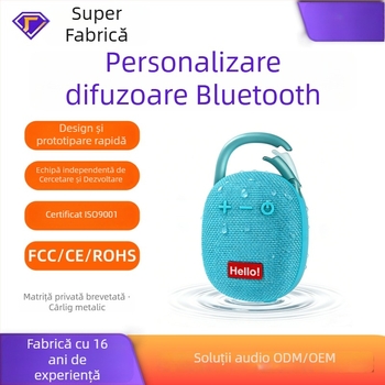 Boxă Bluetooth impermeabilă, cu slot pentru card TF, compactă și portabilă, pentru exterior, cu breloc