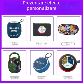 Boxă Bluetooth impermeabilă, cu slot pentru card TF, compactă și portabilă, pentru exterior, cu breloc