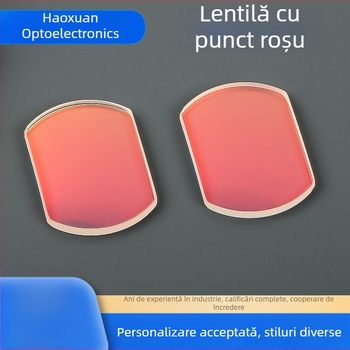 Lentilă cu punct roșu, optic de înaltă precizie, acoperită, pentru lunete, microscoape și instrumente cu laser