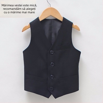Sacou negru pentru copii — uniformă școlară și ținută formală pentru spectacole