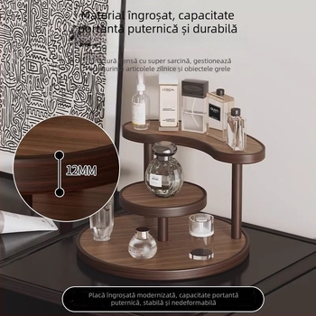 Raft de depozitare pentru baie, organizator cosmetic cu mai multe niveluri pentru ruj, parfum și îngrijire a pielii