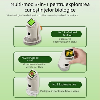 Microscop portabil cu ecran pentru experimente științifice de astronomie pentru copii, model 3011