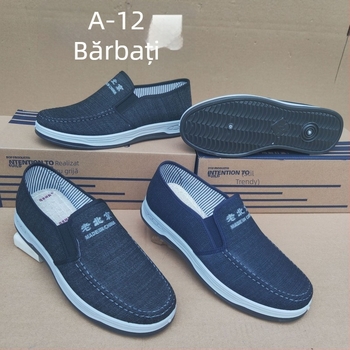 Pantofi de pânză pentru bărbați, stil Beijing, fără șireturi, respirabili și durabili, talpă joasă