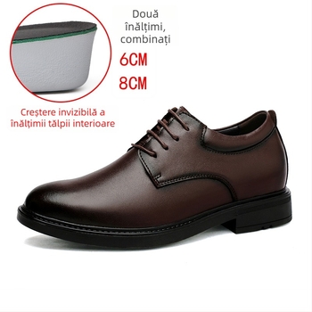 Pantofi masculi din piele de vită de primă calitate, stil britanic, căptușeală din piele de porc, design respirabil cu decupaje, vară 2025