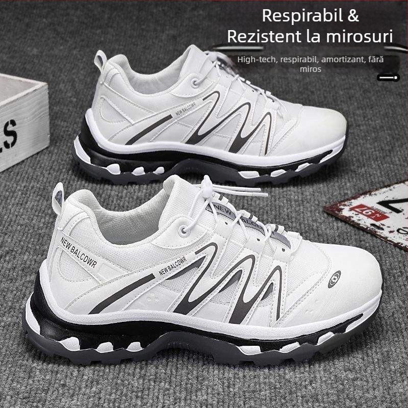 Pantofi sport de vară pentru bărbați, din plasă respirabilă, pentru alergare, talpă groasă, pentru drumeții în aer liber