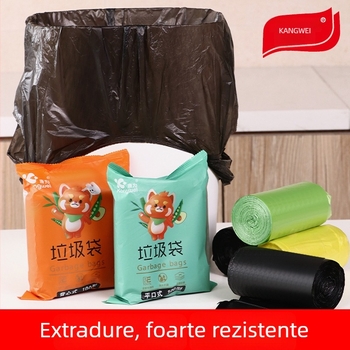 Saci de gunoi în rol mare pentru uz casnic, saci negri din plastic pentru bucătărie și cămin, saci de curățare îngroșați