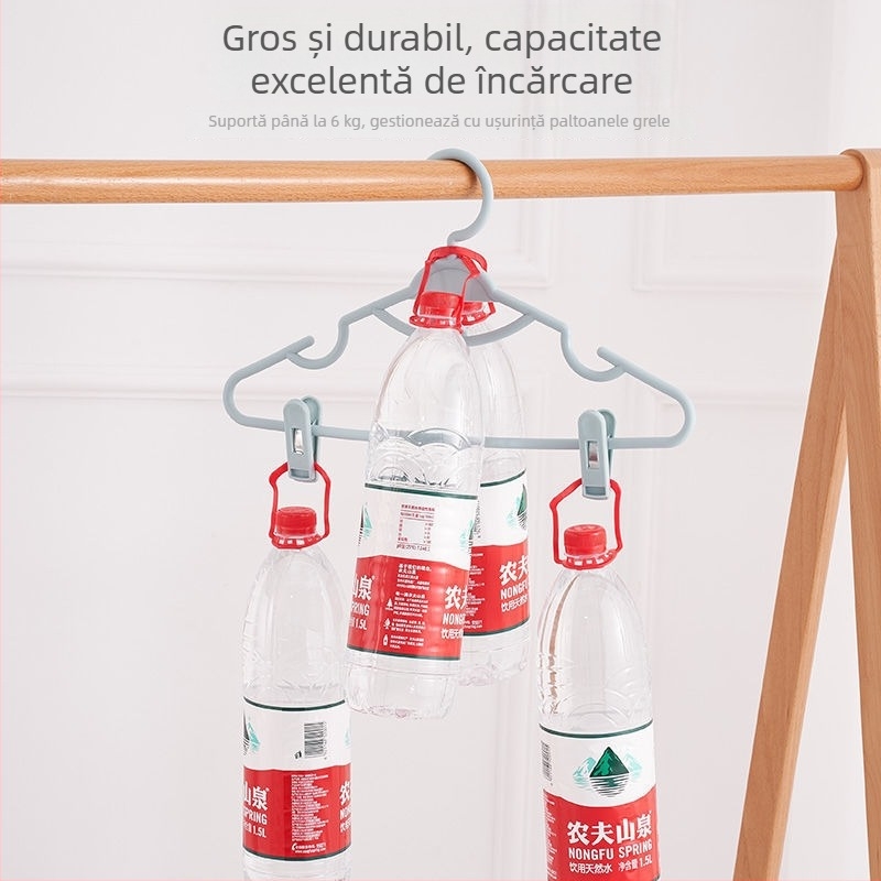 Umeraș antiaderent pentru Hanfu cu clips încorporat, umeraș din plastic pentru haine (set de 5)