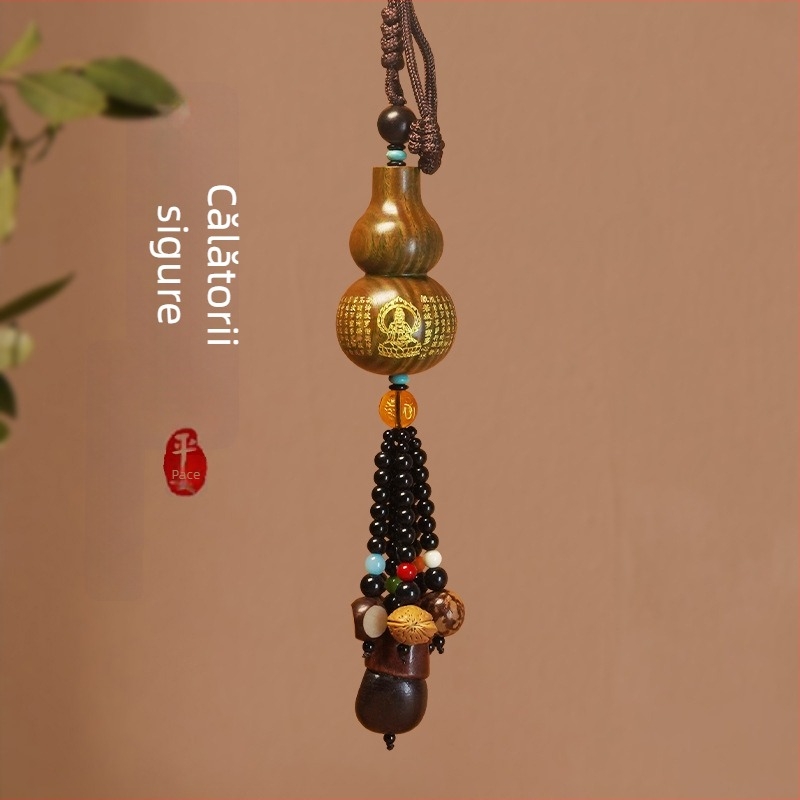 Pandantiv pentru interiorul mașinii, în formă de dovleac, decor în stil chinezesc tradițional, model 2025