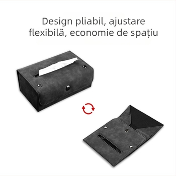 Suport auto pentru șervețele din velur, cu logo personalizat, cutie pentru șervețete, pentru cotieră, tip agățat