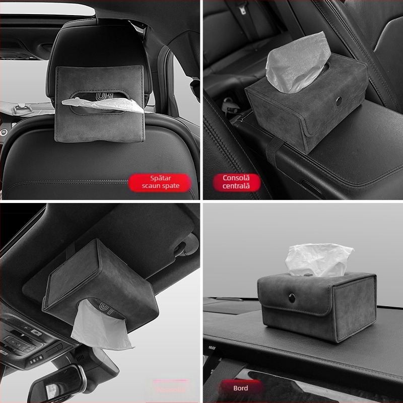 Cutie pentru șervețele auto cu suport pentru tetieră – decor pentru mașină