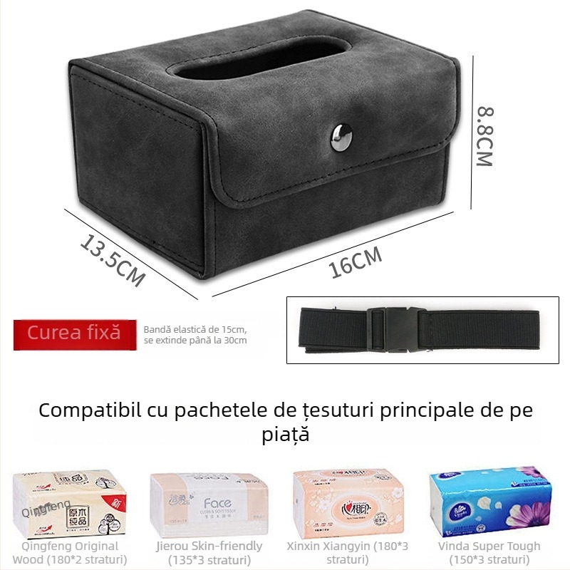 Cutie pentru șervețele auto cu suport pentru tetieră – decor pentru mașină