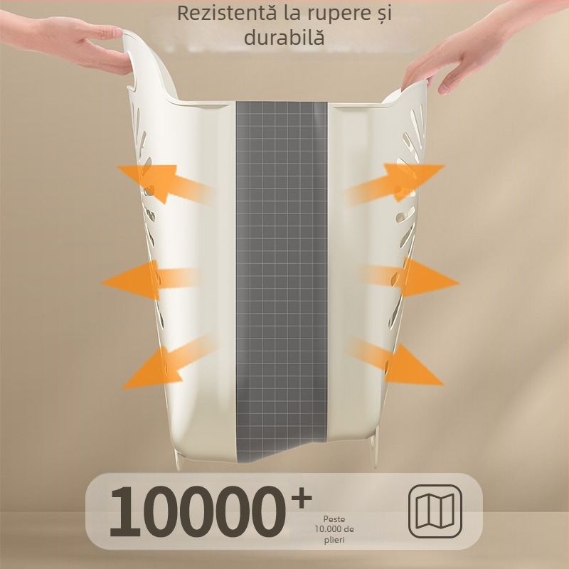 Coș de rufe pliabil, montat pe perete, pentru casă și baie, coș de rufe portabil cu compartimente pentru sortare