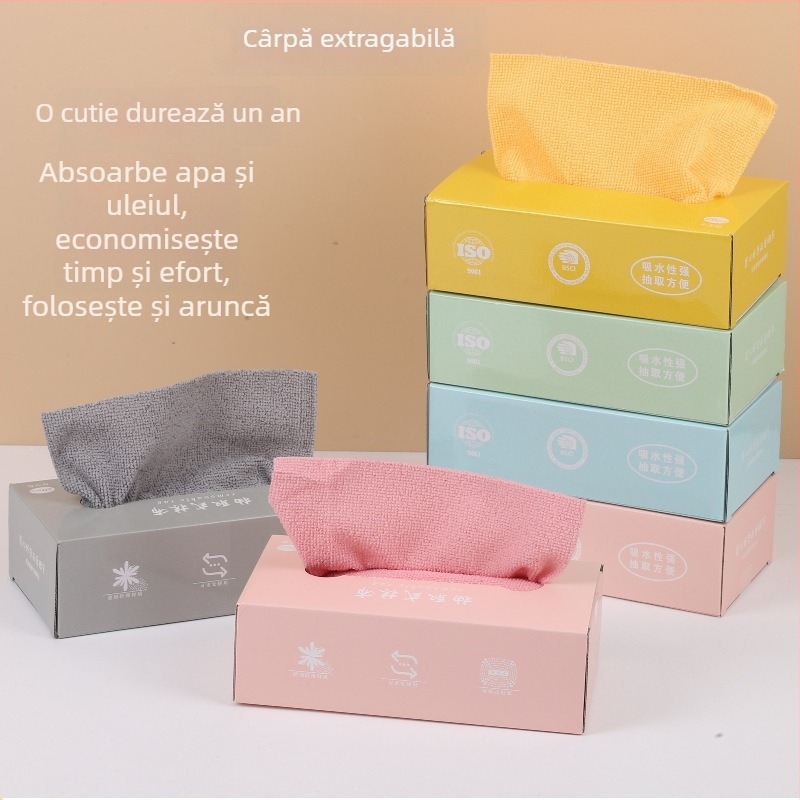 20 bucăți cârpe din microfibră groase, într-o cutie dispenser