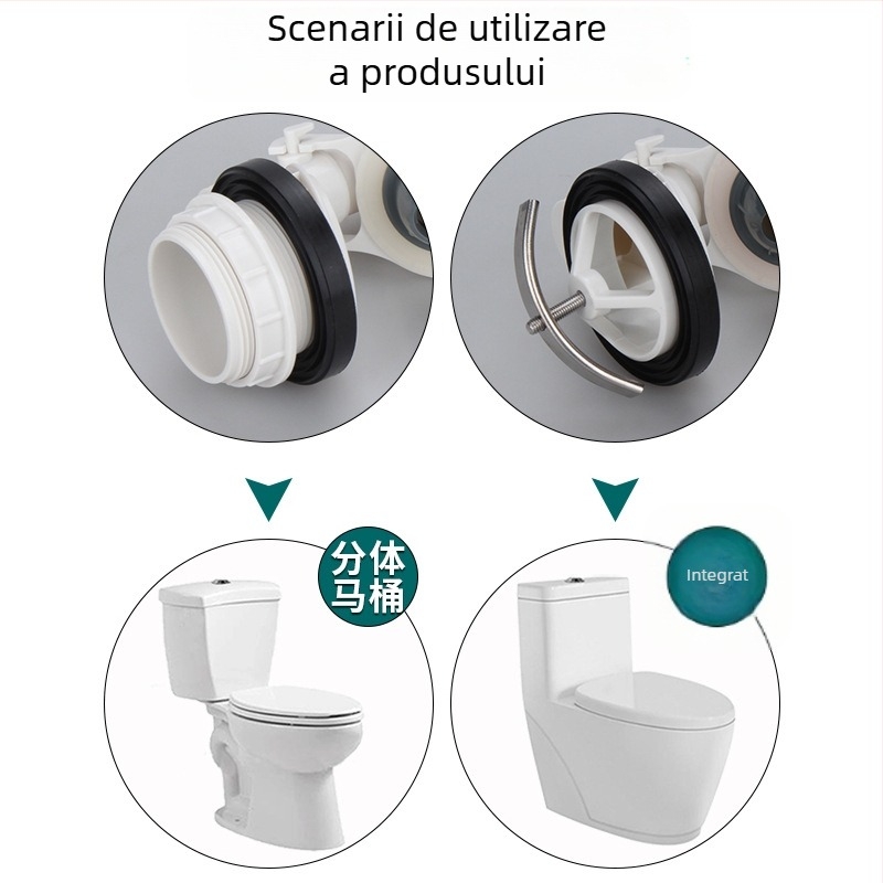 Valvă universală de drenaj pentru rezervorul de toaletă, 2 inch – accesoriu pentru evacuare, dintr-o singură piesă