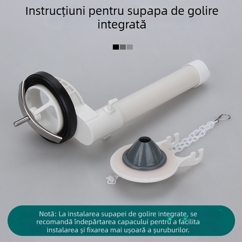 Valvă universală de drenaj pentru rezervorul de toaletă, 2 inch – accesoriu pentru evacuare, dintr-o singură piesă